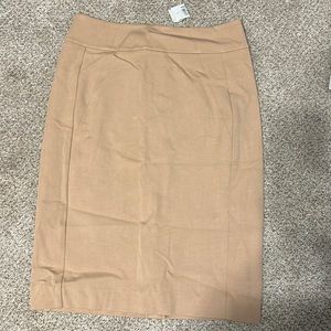 NWT Ann Taylor Khaki Zip Back Pencil Skirt - size 2